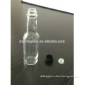 150ml empty classic long neck clear glass sauce bottle with screw plastic cap